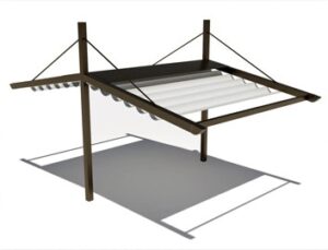 çift askılı düz oval pergola